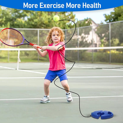 1 Set Tennis Trainer With Tennis Bounce Ball And Practice Ropes, Suitable For Indoor Outdoor Tennis Training